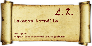 Lakatos Kornélia névjegykártya